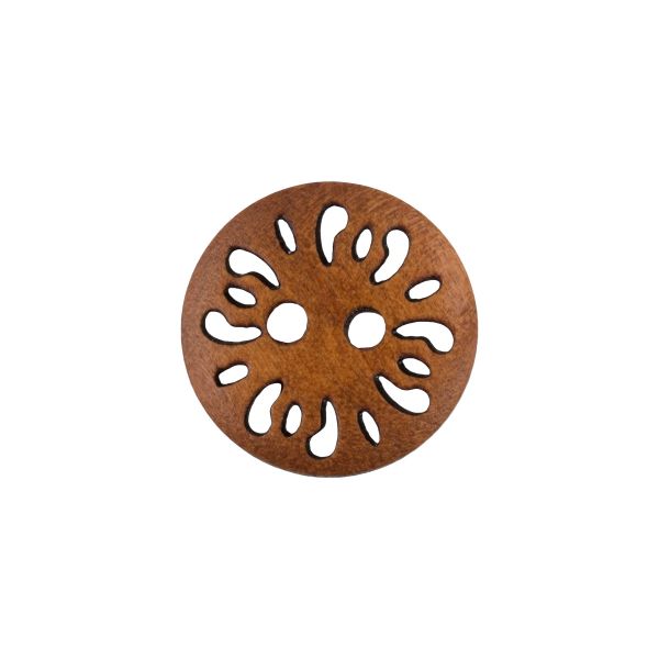 Пуговицы 2 прокола 15 мм, 24 шт, дерево, №290 терракотовый, Blitz DRN 0115