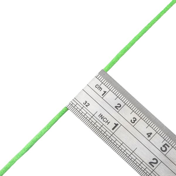 Шнур атласный корсетный ⌀2.0 мм / 45.7 метров, 14 яр.салат