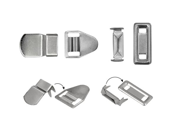 Крючки брючные (юбочные) BRF10-201 нержавеющая сталь 10 мм, установочные, никель, 4 шипа, 1000 комплектов, Брючникофф