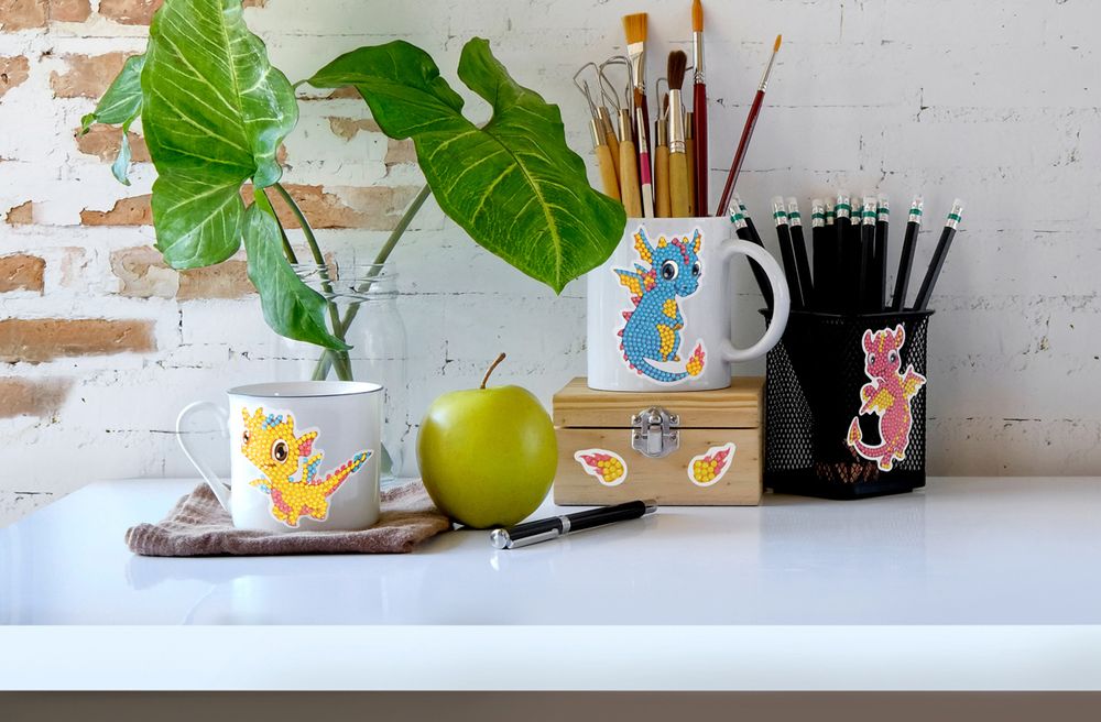 Наклейки декоративные Фрея ALVN-123, Дракончики, 14х19.5 см