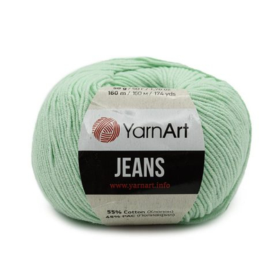 Пряжа YarnArt (ЯрнАрт) Jeans / уп.10 мот. по 50 г, 160м, 79 ментол