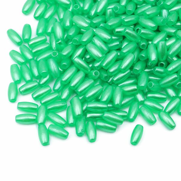 Бусины пластик (жемчуг) 3х6 мм, 15 г, Astra&Craft (светло-зеленый), 4AR293/294