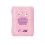 Ластик квадратный в защитном пенале с щеточкой 15,7х9,5х5 см, 16 шт, Milan 4901116FA