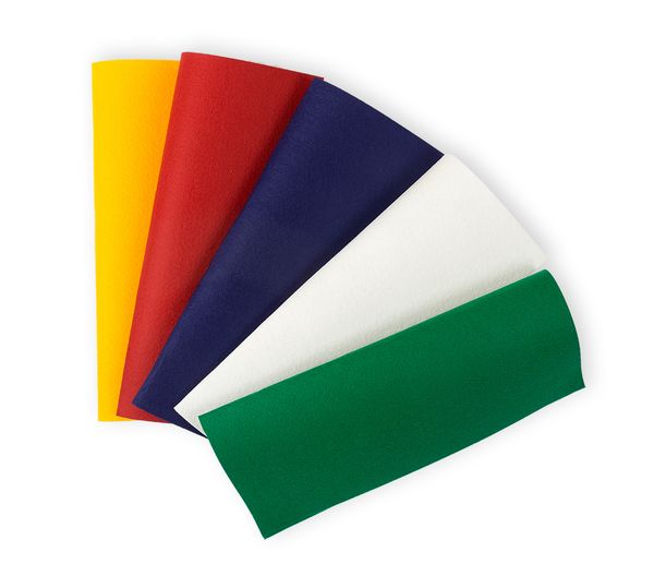 Фетр листовой жесткий 1.2 мм, 27х30 см, 5 шт, Яркий праздник, Gamma FKS12-27/30