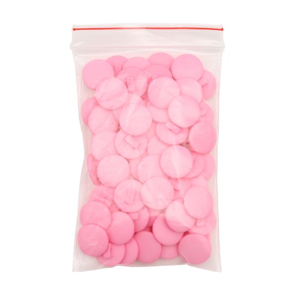 Пуговицы на ножке 24L (15мм), пластик (Pink (розовый)), NE68, 72 шт