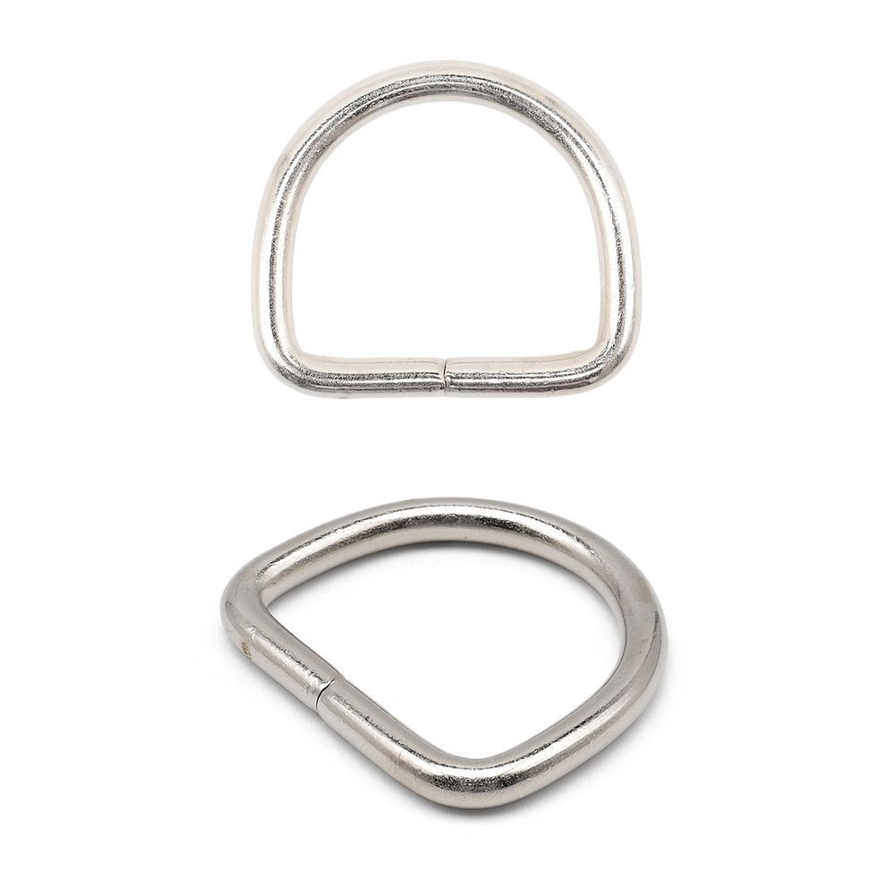 Полукольцо сварное металл внутр. 35.5 мм (внешн. 45.5х40 мм, ⌀5 мм), 10 шт, никель, Р-06-05В(242-01)