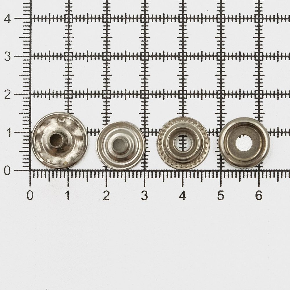 Кнопка Дельта (O-образная) ⌀15.0 мм, ≈720 шт, №61, МЕТАЛЛ, никель, NEW STAR