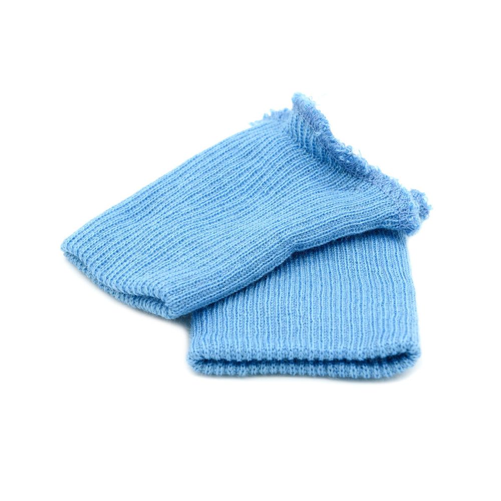 Манжеты трикотажные 6.5х9.5 см, 1 пара, тонкие, 020 голубой