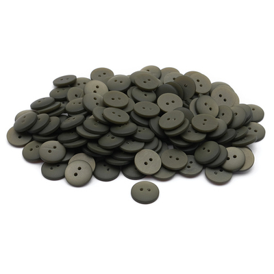 Пуговицы на 2 прокола 22L (14мм), пластик (col.26 оливковый), CR-K18M, 144 шт