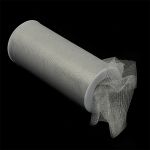 Фатин на шпульке средней жесткости блестящий 150 мм / 22.86 метра, TBY.MSS.170.18, цв.18 серый