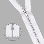 Молния металл джинсовая Т5 (5 мм) 1 зам., н/раз., 18 см, белый, 39142/18-Н, 10 шт