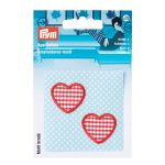 Термоаппликация Сердца на цв. синий/цв. белый ткани 1шт, Prym