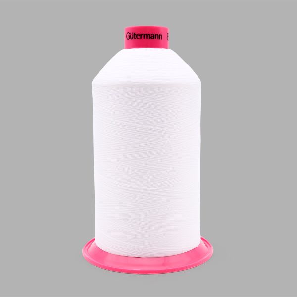 Нитка текстурированная Gutermann E 151, 10000 м, 715328, _800 белая, 1 катушка