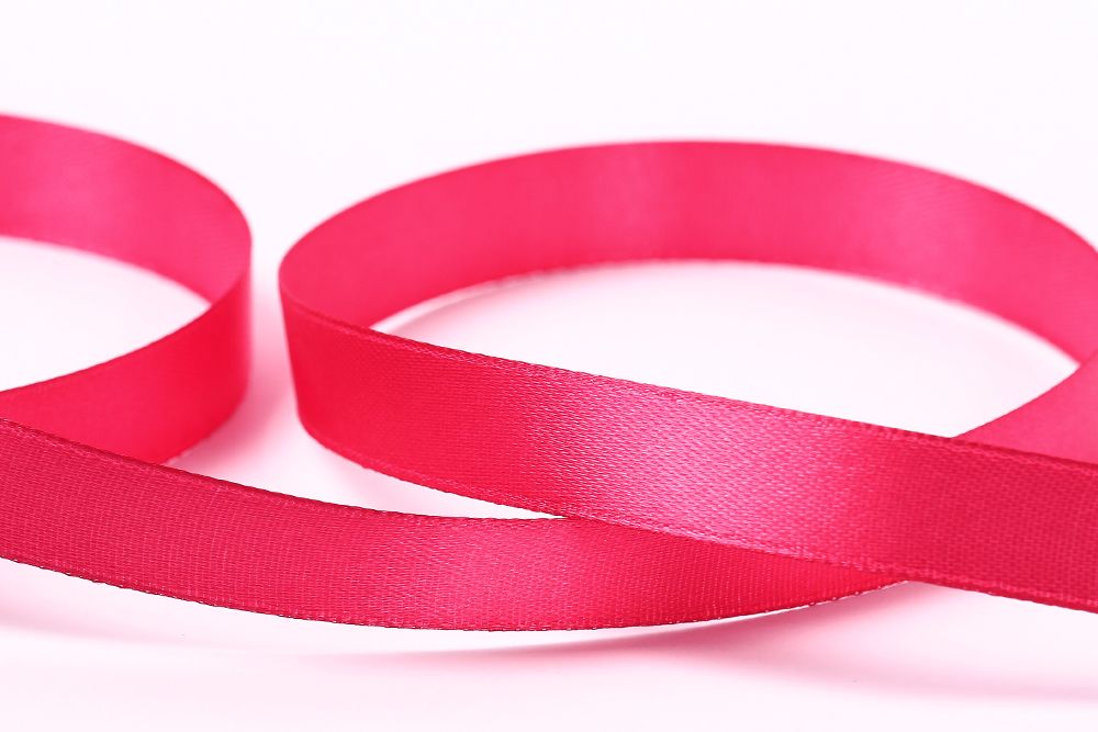 Лента атласная 1-сторонняя 12.0 мм / 33±2 метра, №124 св-вишневый, в термоплёнке, Gamma