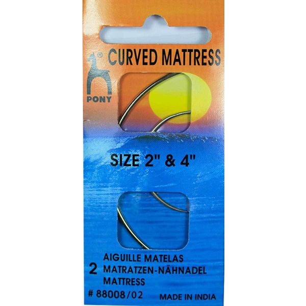 Иглы ручные ремесленные изогнутые для мебельной обивки № 2, 4, 2 шт, Pony