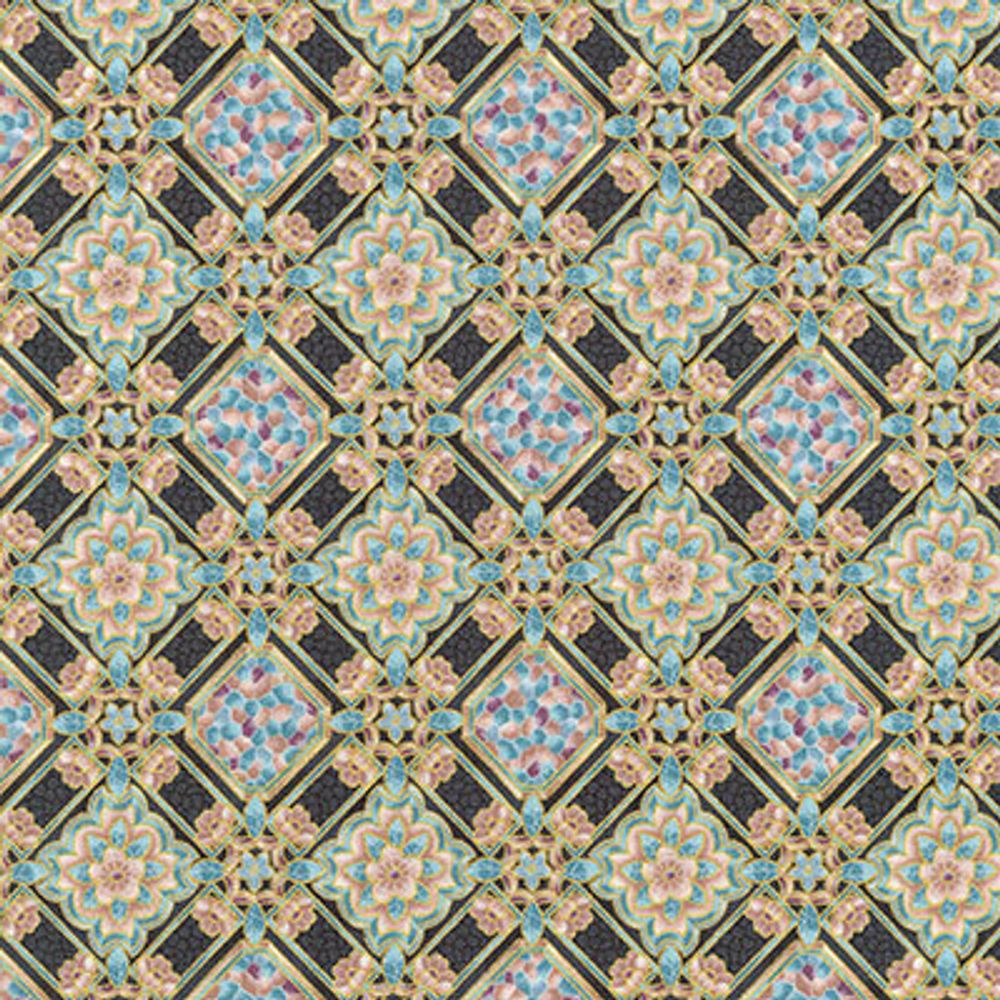 Ткань для пэчворка Peppy Villa Romana, отрез 50х55 см, 146 г/м², SRKM-17052-184 CHARCOAL, Robert Kaufman