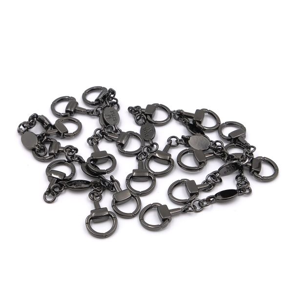 Вешалка-цепочка для одежды 80х14 мм, металл, чер.никель, 10 шт, ГД15092