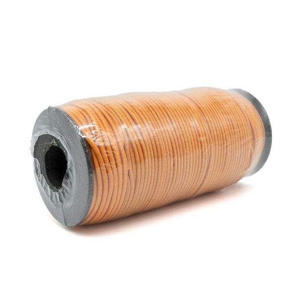 Резинка шляпная (шнур эластичный) ⌀2.0 мм / 100 метров, 0370-0200, С523-оранжевый