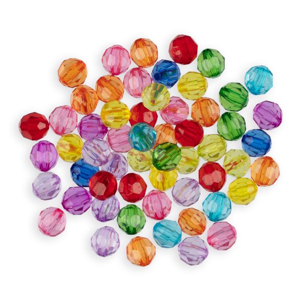 Бусины акрил ⌀10 мм, 25 г (55±2 шт), №01 ассорти, Zlatka ABR-1