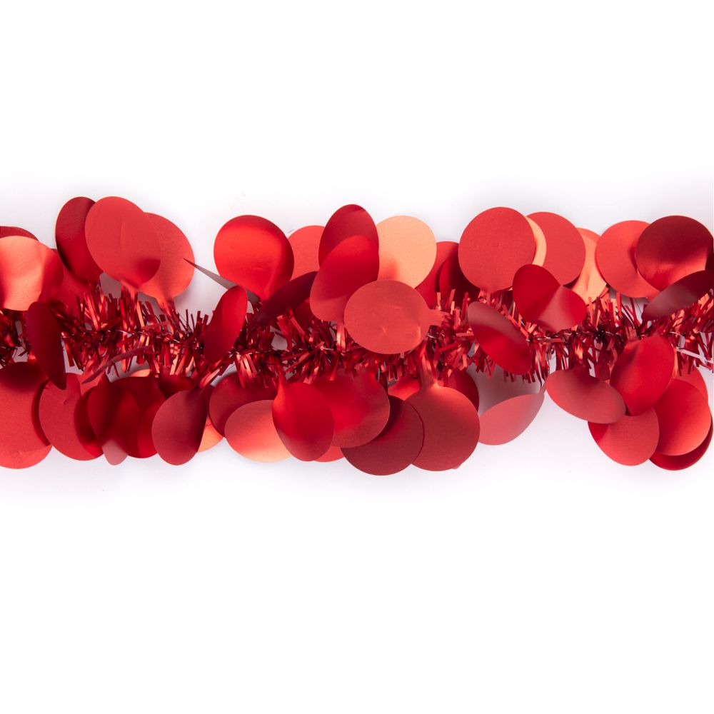 Мишура 7х200 см, 5 шт, №02 красный (матовый), Snoweekon SNW-F124