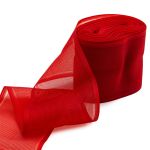 Лента для бантов (капрон) _8 см, 25 м (красный) С3501