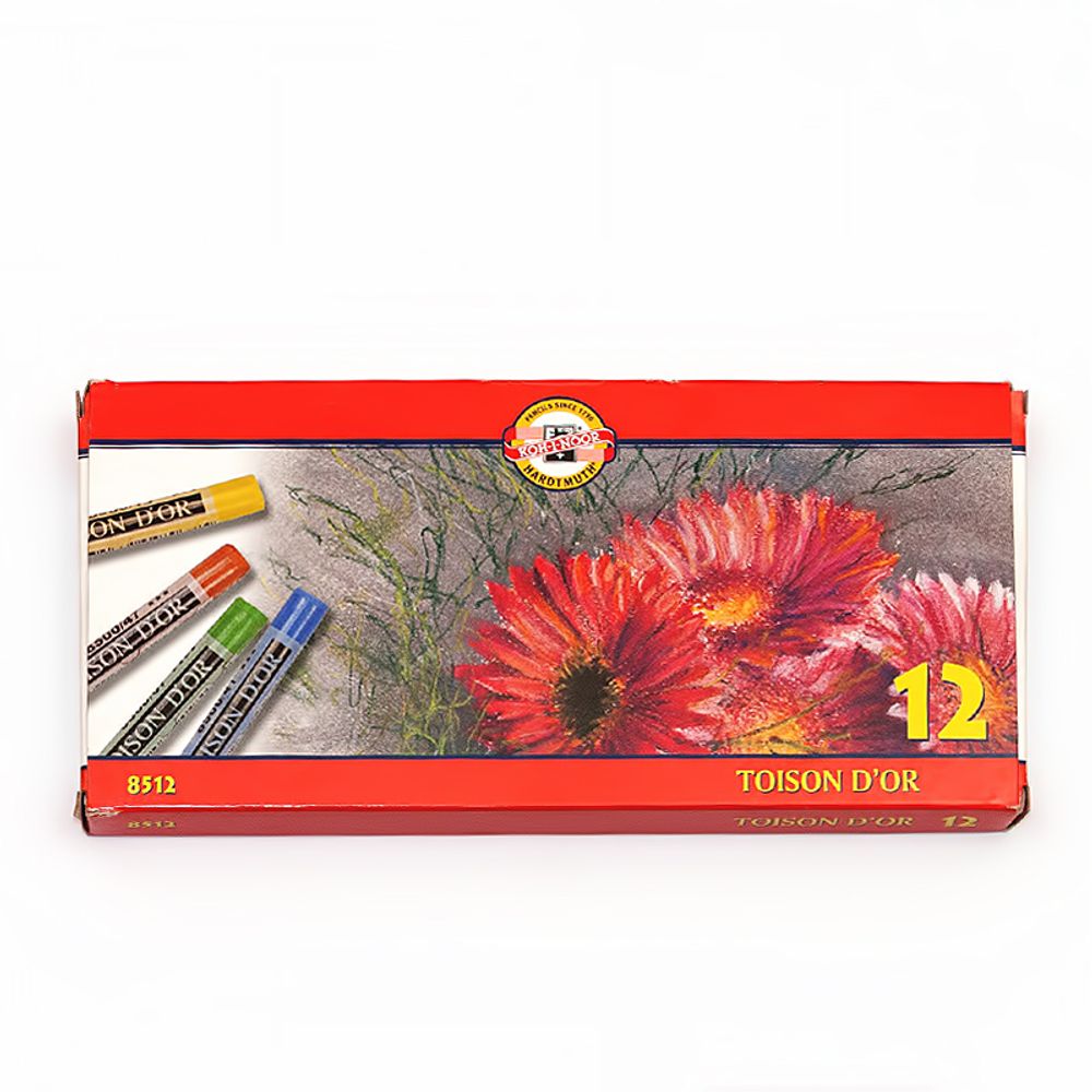 Пастель художественная KOH-I-NOOR Toisodor мягкая 12 цв, круглая в картонной коробке 8512012004SV