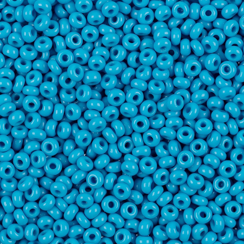 Бисер Preciosa круглый 07/0, 3.4 мм, 50 г, 63050 т.голубой, 311-19001