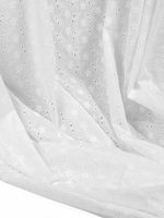 Ткань шитьё (прошва) 100 г/м², 150 см / 2 метра, TBY.Emb.8067.1.2, цв.01 белый