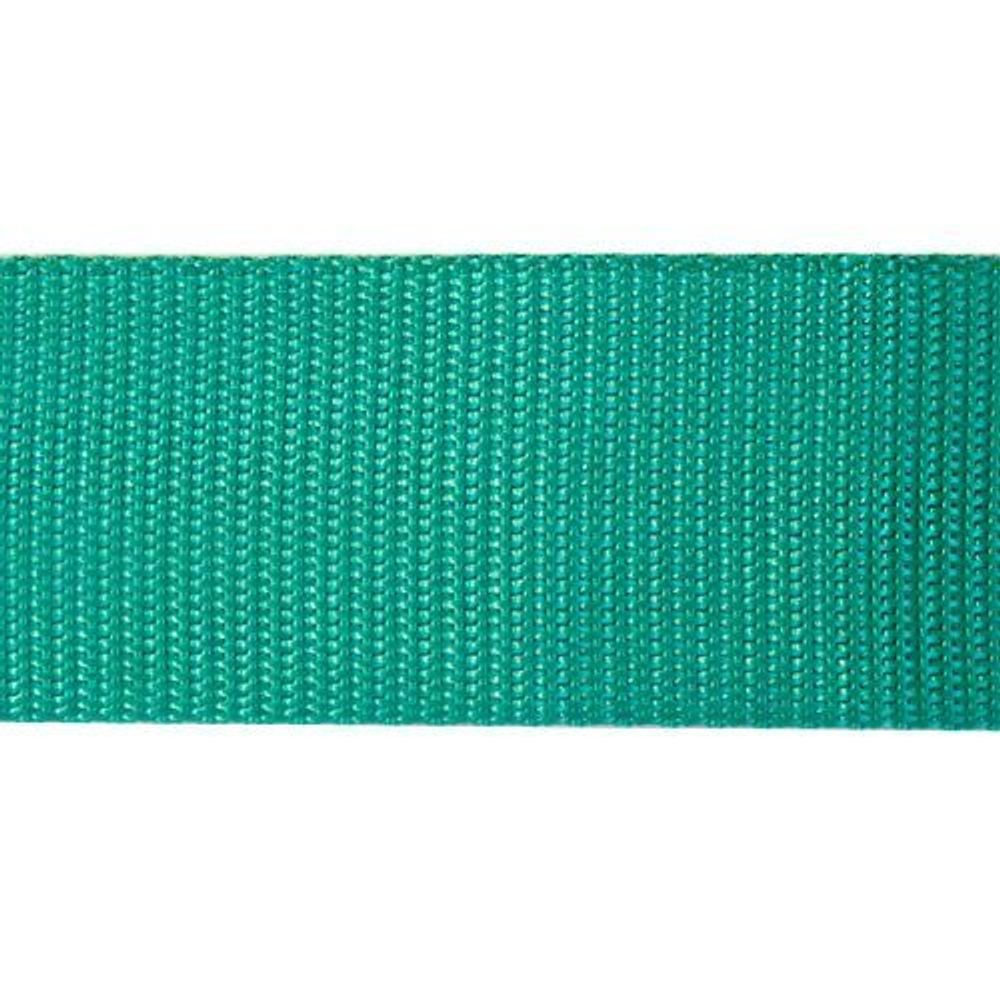 Стропа (ременная лента) 50 мм / 5х2.5 метра, толщ. 1.0 мм, [28 г/пог.м], 100% п/э, 16 зеленый изумруд /TOS/