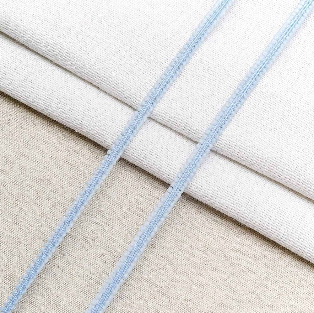 Шнур отделочный сороконожка ⌀5.0 мм / 30 метров, голубой, С873