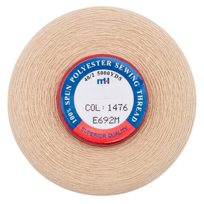 Нитки швейные Euron mH 40/2, 5000 ярд, 1476 ванильно-бежевый, 1 катушка