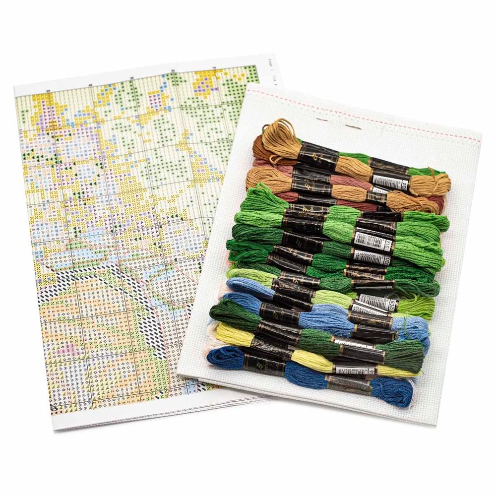 Набор для вышивания нитками Hobby&Pro, А ты кто?, 30х35 см