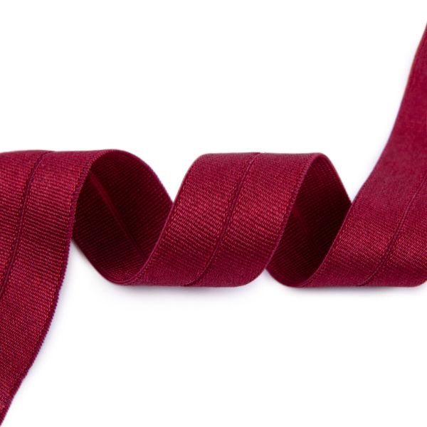 Тесьма (лента) окантовочная эластичная 14 мм, 25 м, №135 бордовый, Torioni GET-153PT