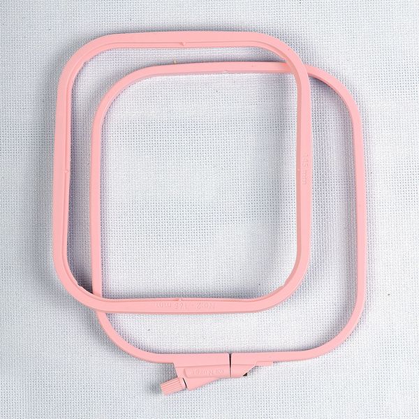 Пяльцы-рамка Nurge пластиковые 145х165 цв.розовый