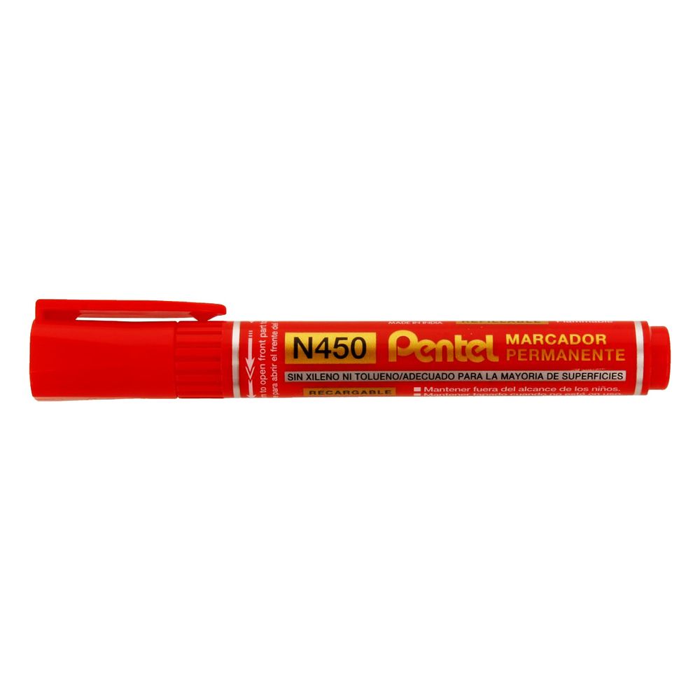 Перманентный маркер 4 мм, Extra Large Point, 12 шт, красный, Pentel N450BB-3
