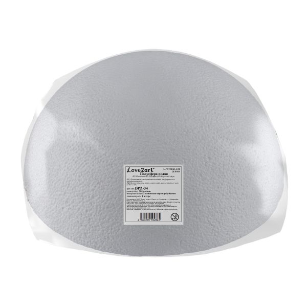 Заготовка из пенопласта Полусфера полая, ⌀30 см, 1 шт, DPZ-34 Love2art