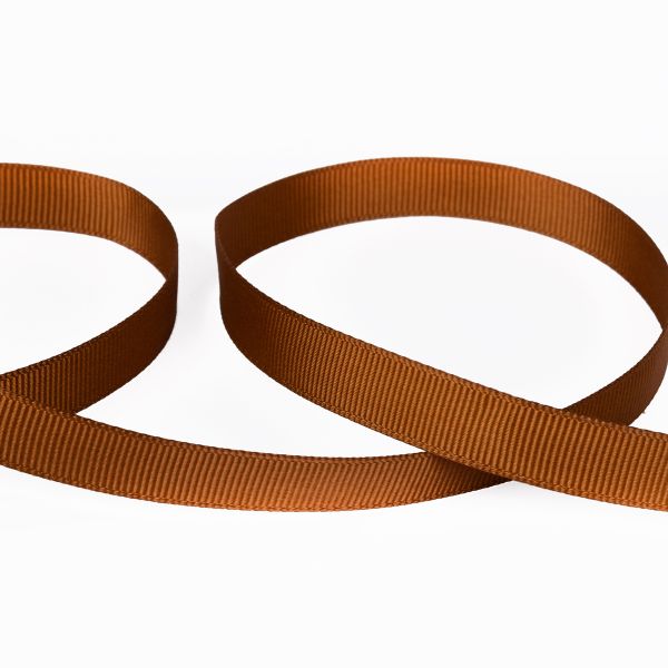 Лента репсовая (в рубчик) 12.0 мм / 45.5 метра, 119 коричневый, Gamma GR-12