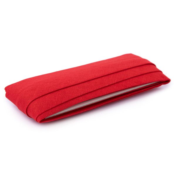 Косая бейка хлопковая 30 мм / 5 шт по 5.4 метра, №030 алый, Gamma GK-30C