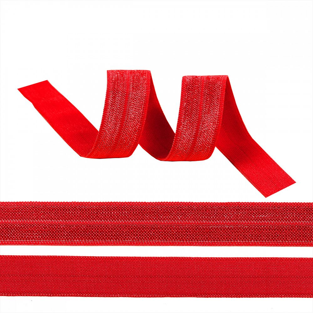 Резинка бельевая (окантовочная) блестящая 20.0 мм / 1000 метров, красный SD163