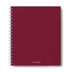 Тетрадь общая с пластиковой обложкой, 500 мкр, тиснение серебряной фольгой, A5+ 96 л. на гребне 65 г/м², белизна 100%, 4 шт, клетка, 000806 Рубиновая, Светоч ТЕТ96-001