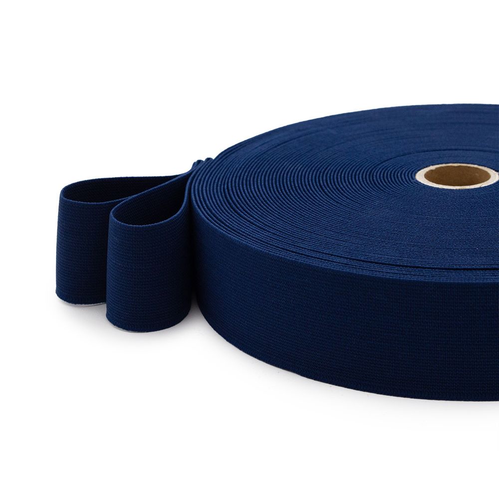 Резинка вязаная 40.0 мм / 25 метров, т.синий