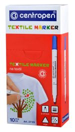 Набор маркеров для текстиля 1,8 мм, 10 цв, 2739/10, Centropen 2739/10