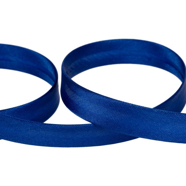 Косая бейка атласная 15 мм / 132±1 метра, В176 васильковый, NGK-15P