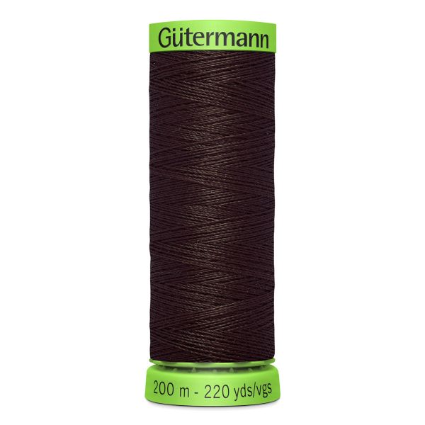 Нитки для тонких тканей Gutermann Extra Fine 150, 200м, 696 т.шоколад, 5 катушек