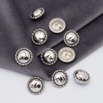 Пуговицы на ножке 28L=18 мм, металл, Silver (серебристый), 10 шт, MP01