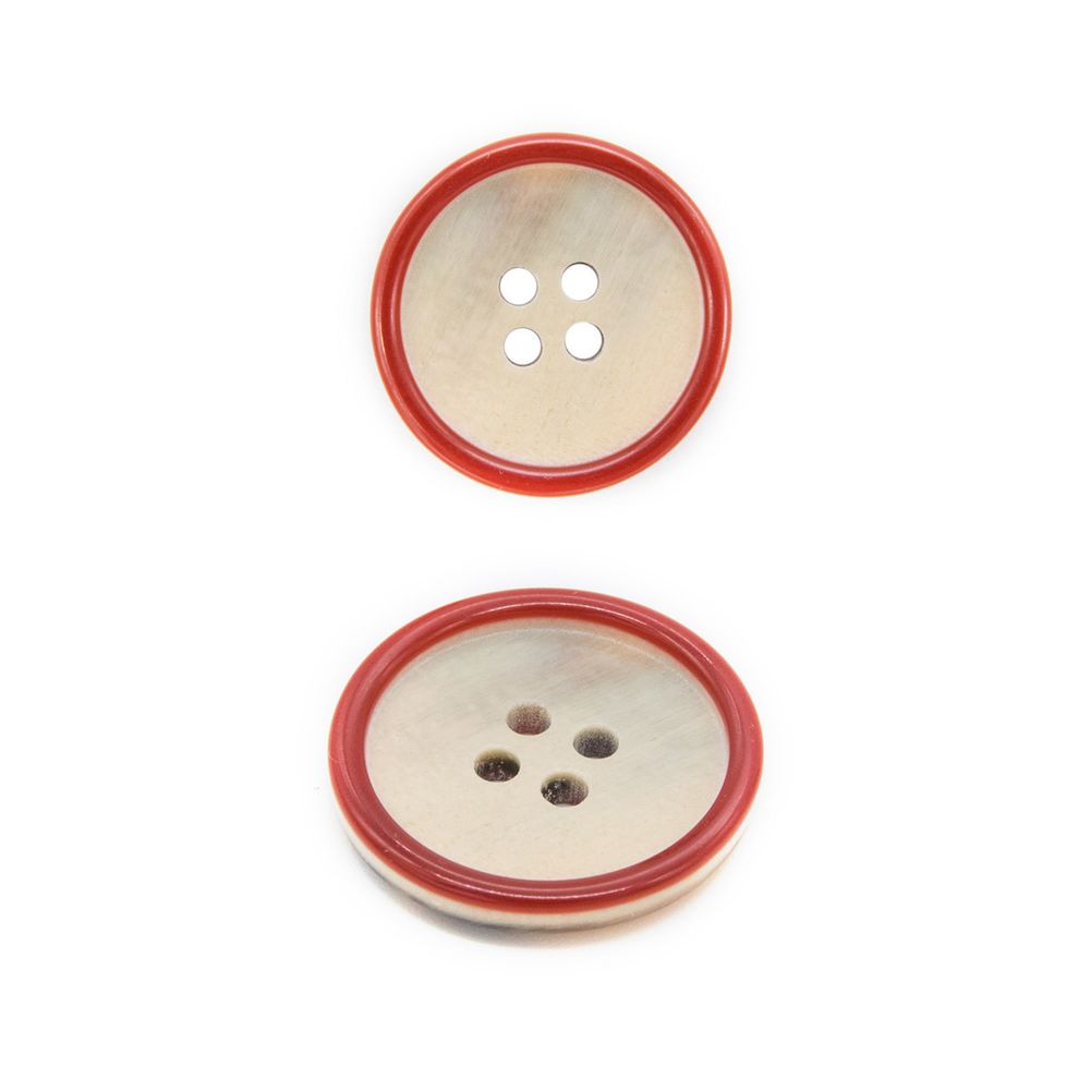 Пуговицы 4 прокола 36L, (col.E (красный)), 72 шт