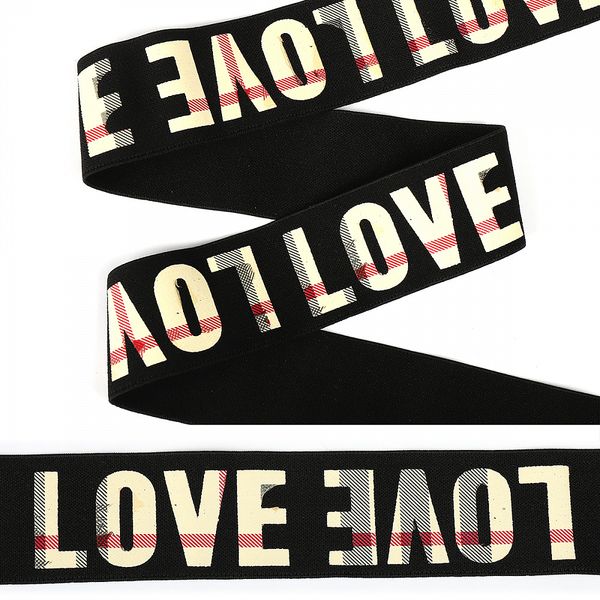 Резинка декоративная 40.0 мм / 1.5±0.5 метра, ET20.014001, цв.черный LOVE