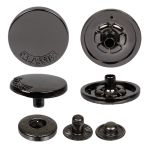 Кнопка Альфа (S-образная) ⌀20.0 мм, 36 шт, металл, нерж., 06 черн.никель, MIKRON JK 001