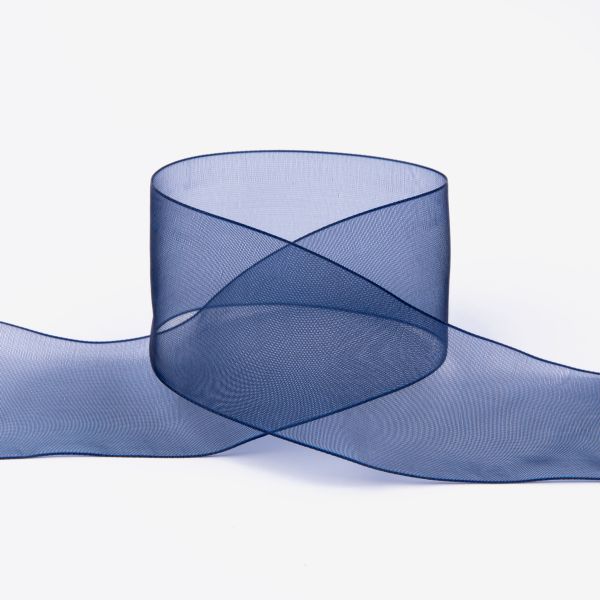 Лента капроновая (органза) 50.0 мм / 22.8±1 метра, 095 чернильный, Blitz OR-50