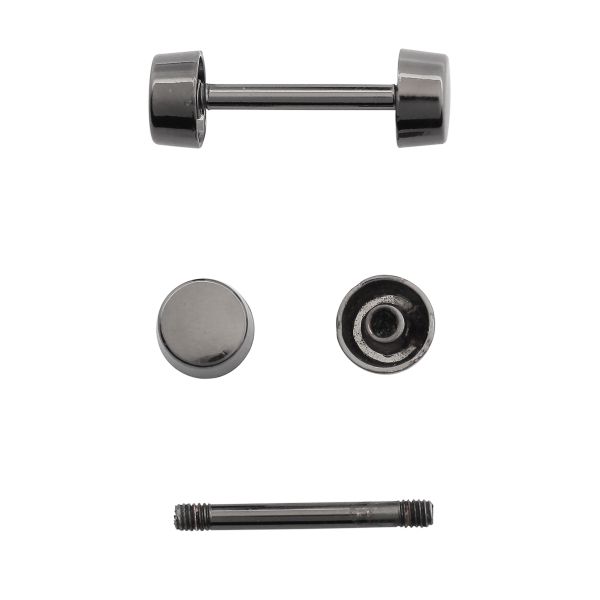 Шпилька для сумки металл L-20мм/10мм с таблеткой ⌀10мм, черный никель ГР, 66789, 10 шт